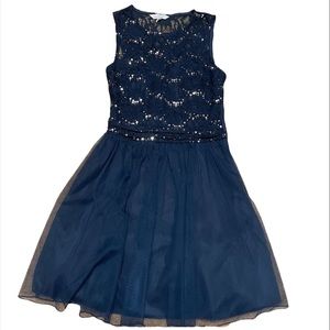 Navy Blue Speechless Sparkly Dress - Junior Size 5